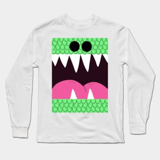 Dinosaur with Scales Mouth Long Sleeve T-Shirt